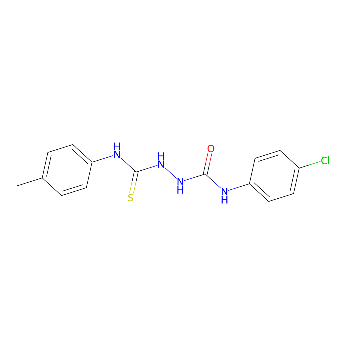 1-(4-Chlorophenyl)-3-[(4-methylphenyl)carbamothioylamino]urea molecular structure, CAS 101353-07-5