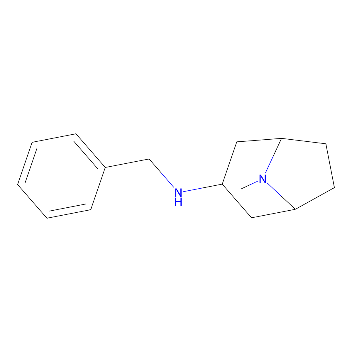 N-benzyl-8-methyl-8-azabicyclo[3.2.1]octan-3-amine molecular structure, CAS 101353-61-1