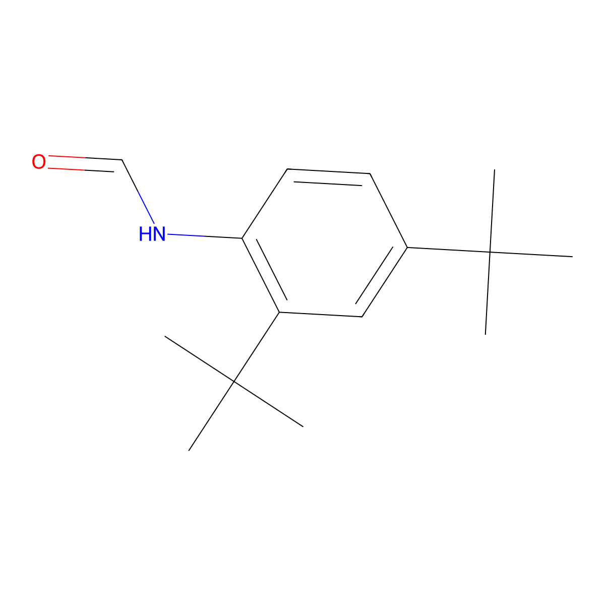 Formamide, N-[2,4-bis(1,1-dimethylethyl)phenyl]- molecular structure, CAS 101355-80-0