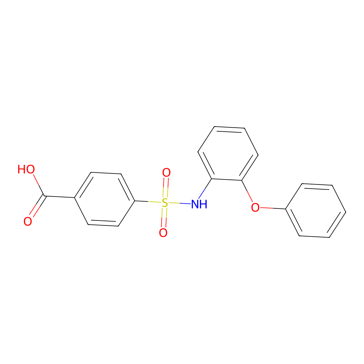 4-[(2-phenoxyphenyl)sulfamoyl]benzoic Acid molecular structure, CAS 1013559-24-4