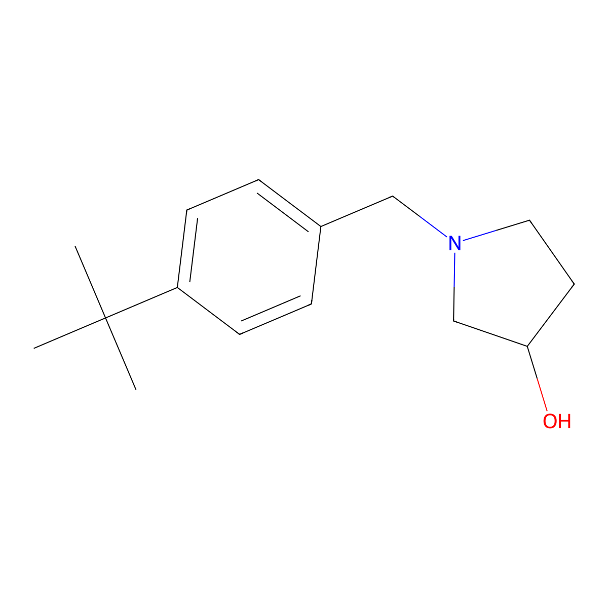 1-[(4-Tert-butylphenyl)methyl]pyrrolidin-3-ol molecular structure, CAS 101356-17-6