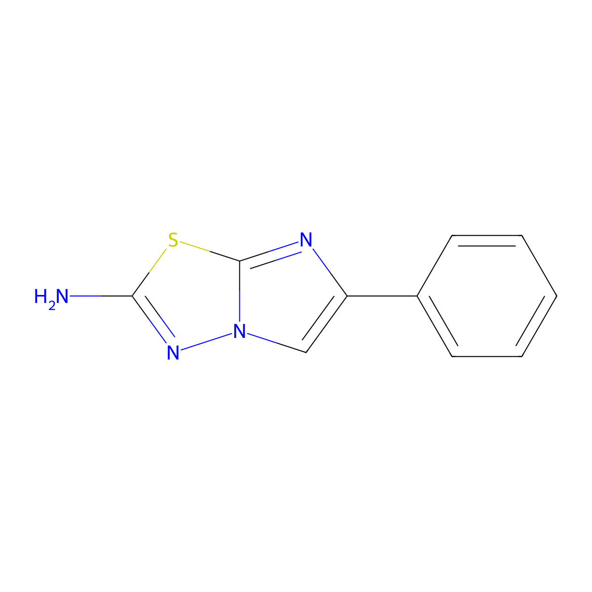 6-Phenylimidazo[2,1-b][1,3,4]thiadiazol-2-amine molecular structure, CAS 10136-64-8