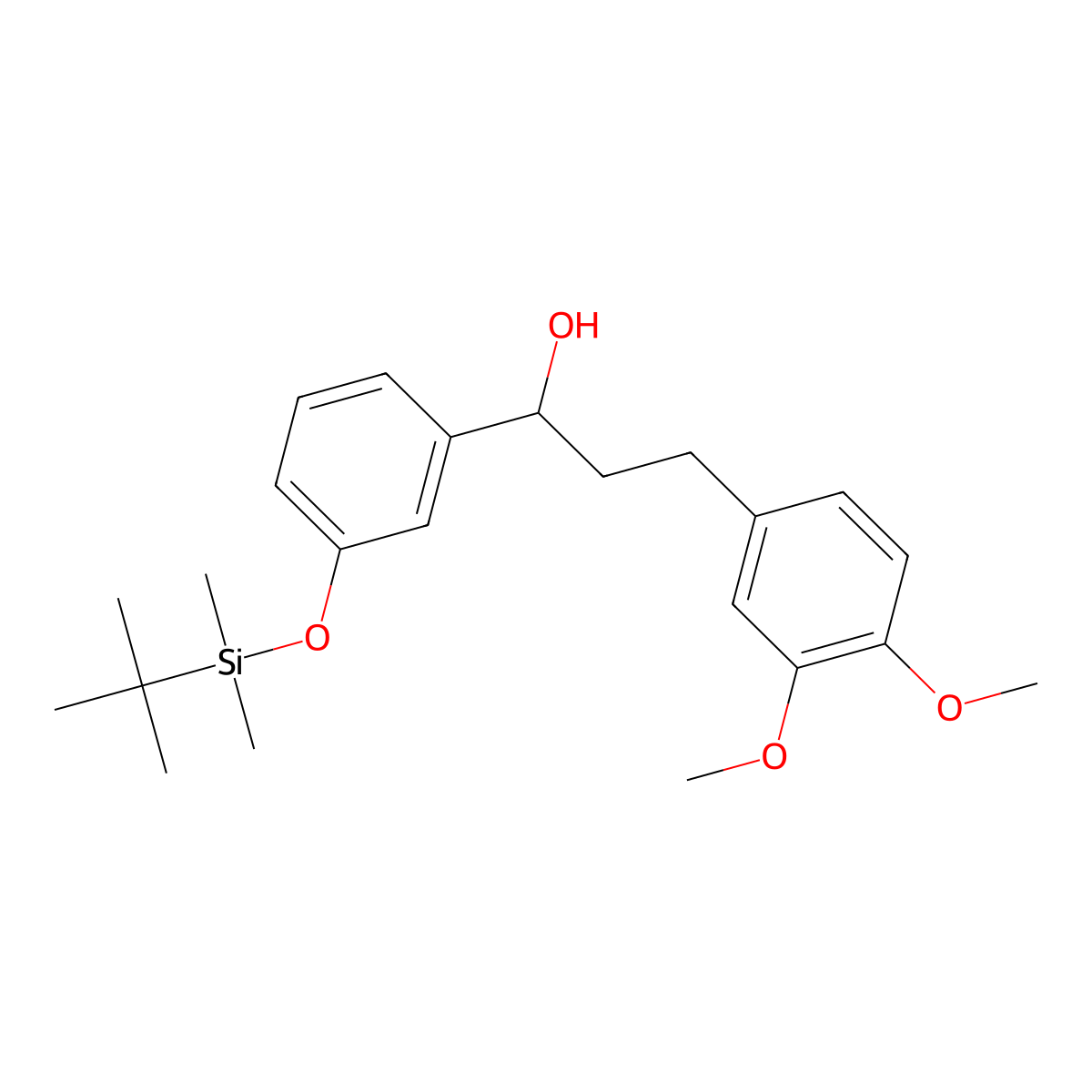 (R)-1-(3-(tert-butyldimethylsilyloxy)phenyl)-3-(3,4-dimethoxyphenyl)propan-1-ol molecular structure, CAS 1013621-67-4