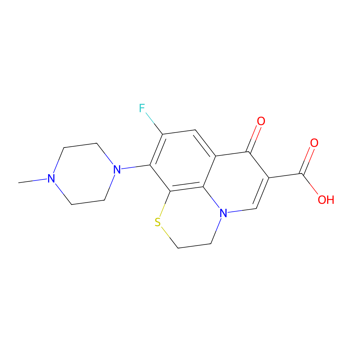 Rufloxacin molecular structure, CAS 101363-10-4