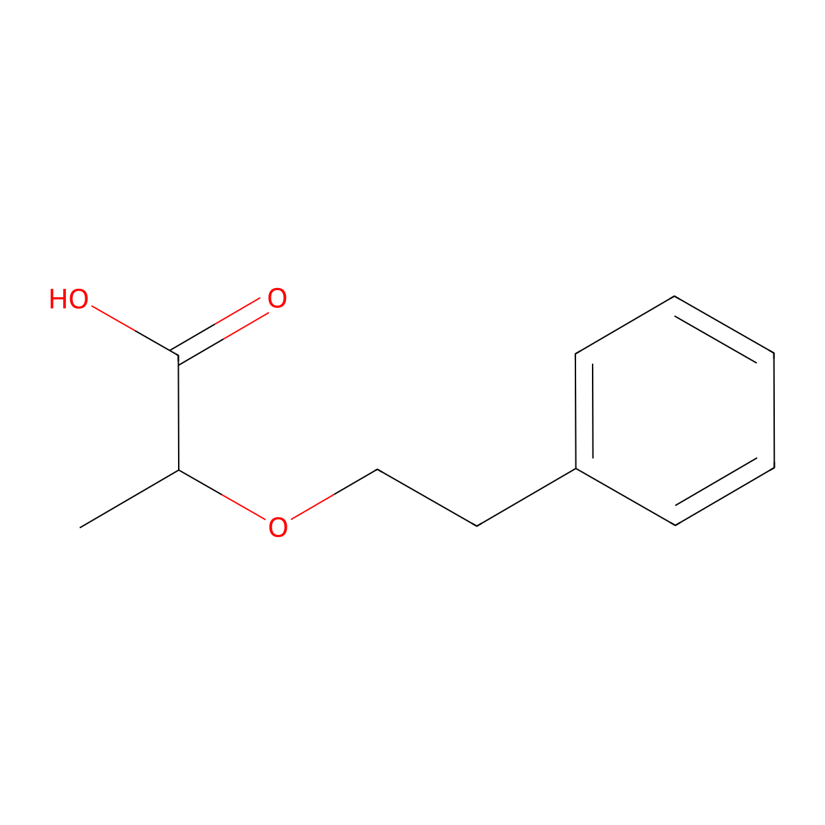 2-(2-Phenylethoxy)propanoic acid molecular structure, CAS 1013632-41-1