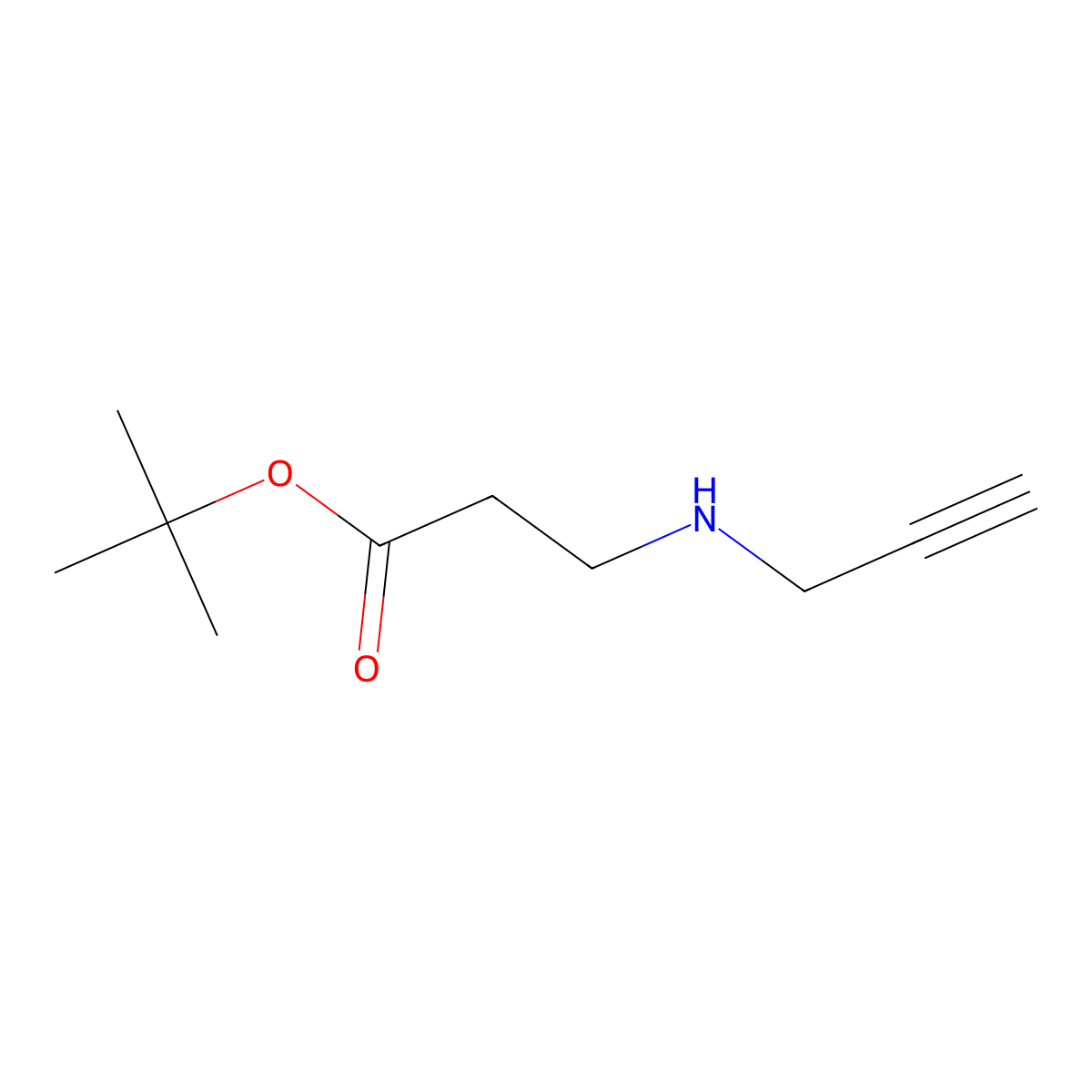 Tert-butyl 3-[(prop-2-yn-1-yl)amino]propanoate molecular structure, CAS 1013635-49-8