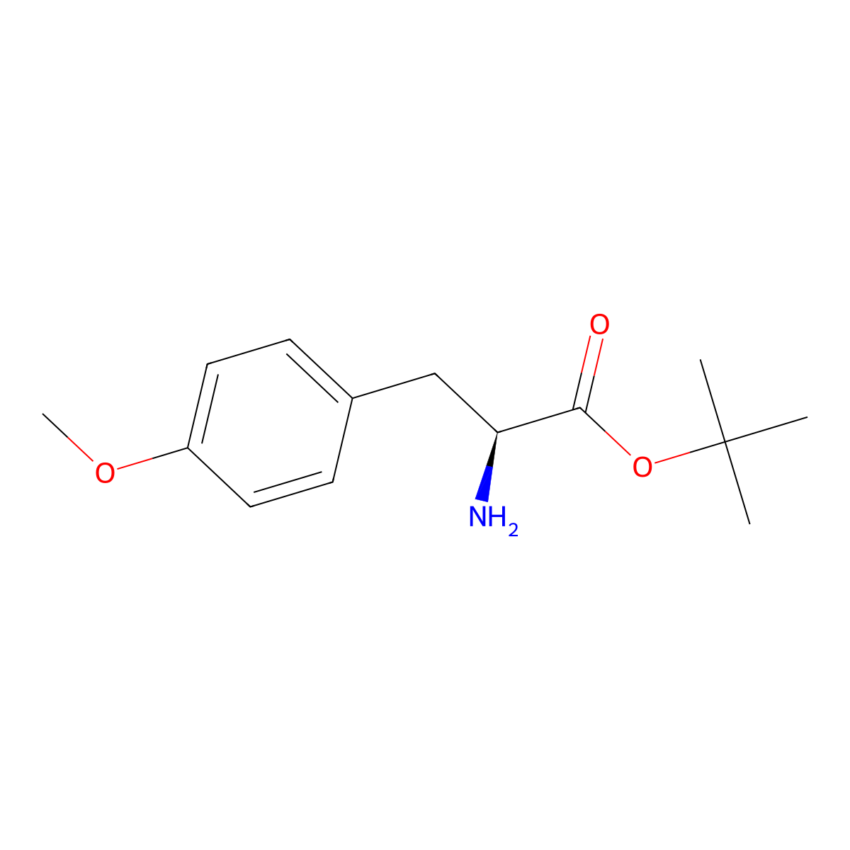 (S)-tert-Butyl 2-amino-3-(4-methoxyphenyl)propanoate molecular structure, CAS 101364-00-5