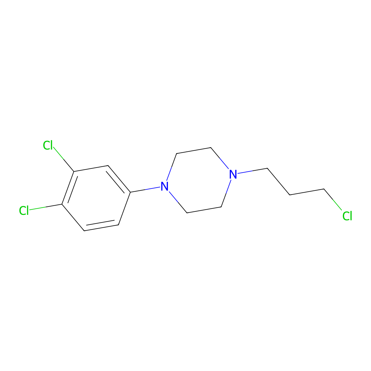 1-(3-Chloropropyl)-4-(3,4-dichlorophenyl)piperazine molecular structure, CAS 101364-27-6