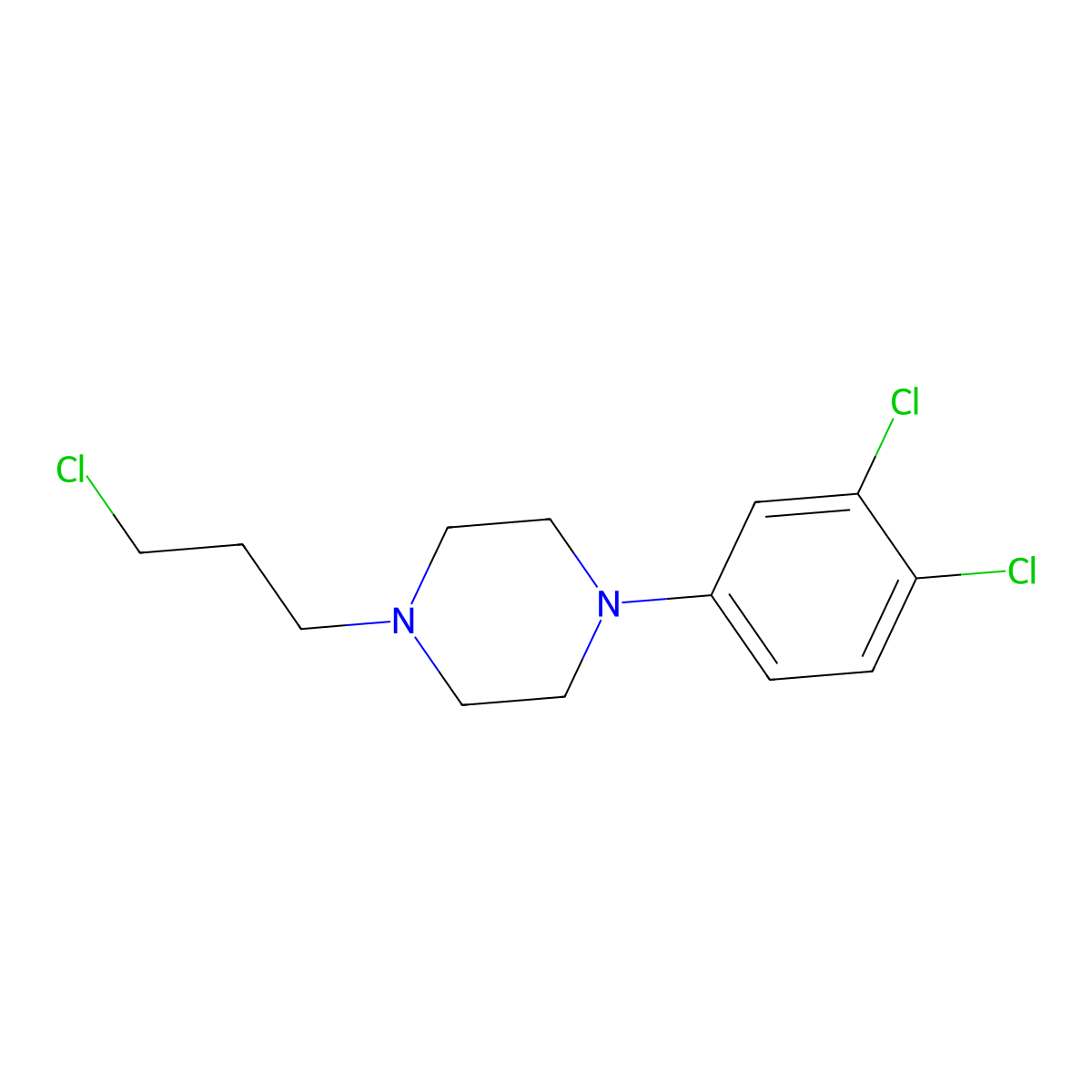 1-(3-Chloropropyl)-4-(3,4-dichlorophenyl)piperazine molecular structure, CAS 101364-27-6