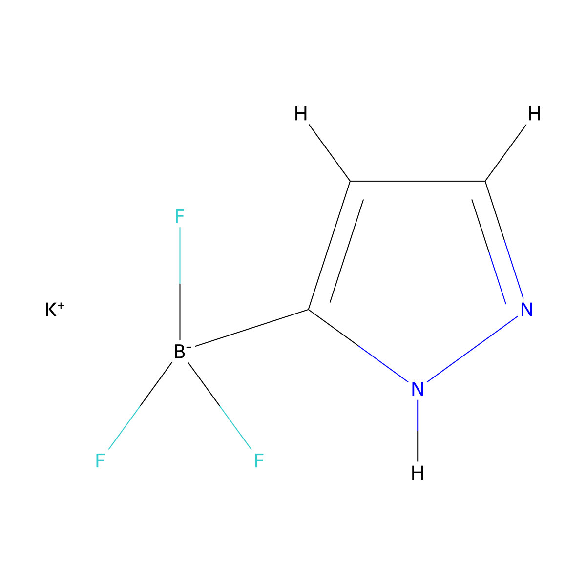 Potassium trifluoro(1H-pyrazol-5-yl)borate(1-) molecular structure, CAS 1013640-87-3