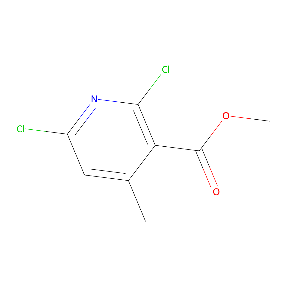 Methyl 2,6-dichloro-4-methylnicotinate molecular structure, CAS 1013648-04-8