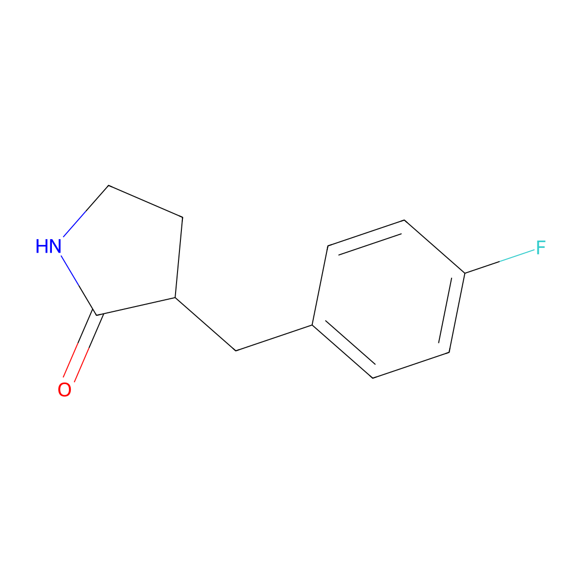 3-(4-Fluorobenzyl)pyrrolidin-2-one molecular structure, CAS 1013658-08-6