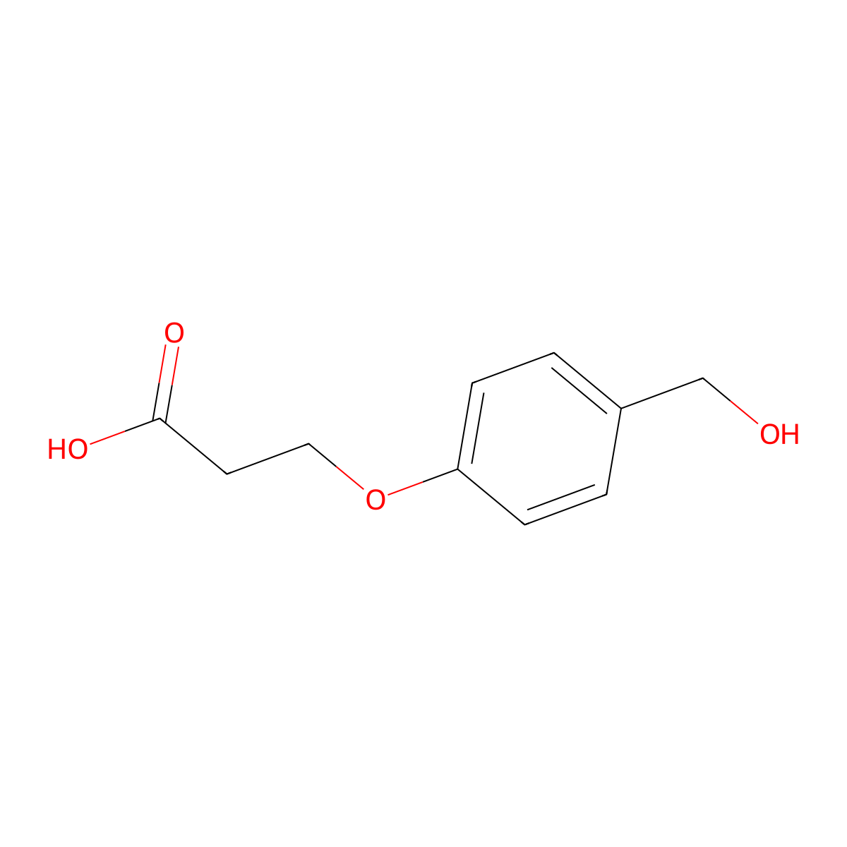 3-(4-Hydroxymethylphenoxy)propionic acid molecular structure, CAS 101366-61-4