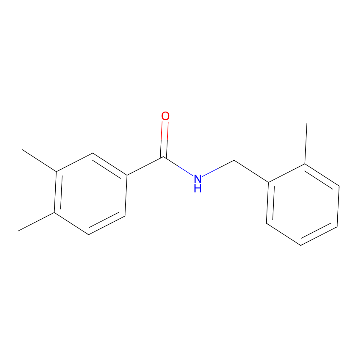 3,4-dimethyl-N-[(2-methylphenyl)methyl]benzamide molecular structure, CAS 1013699-51-8