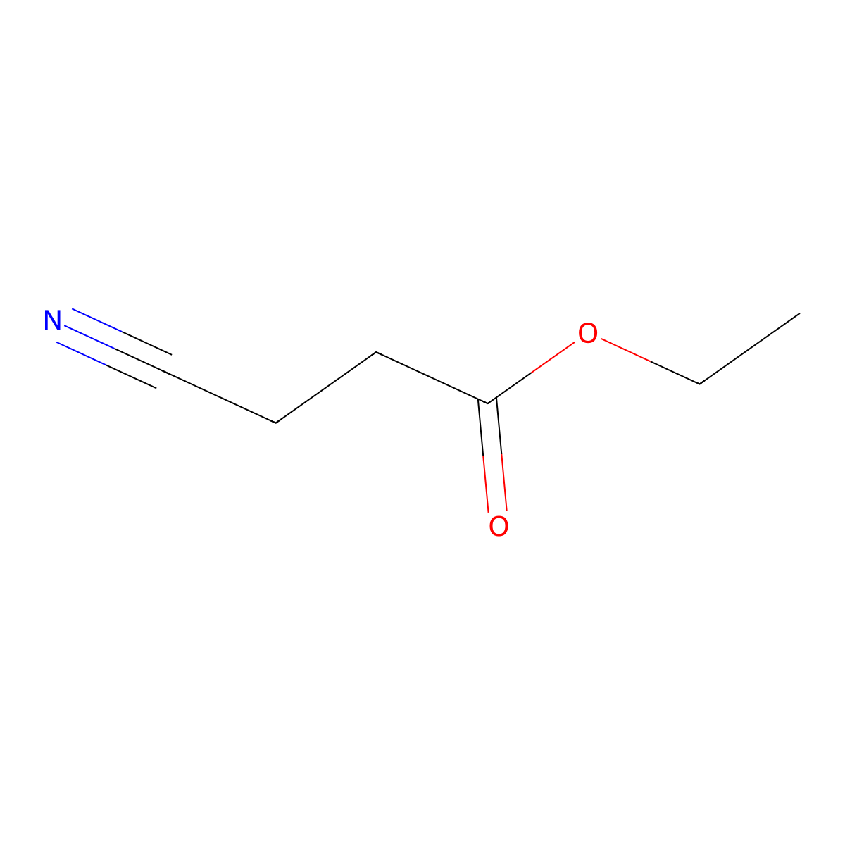 Ethyl 3-cyanopropanoate molecular structure, CAS 10137-67-4