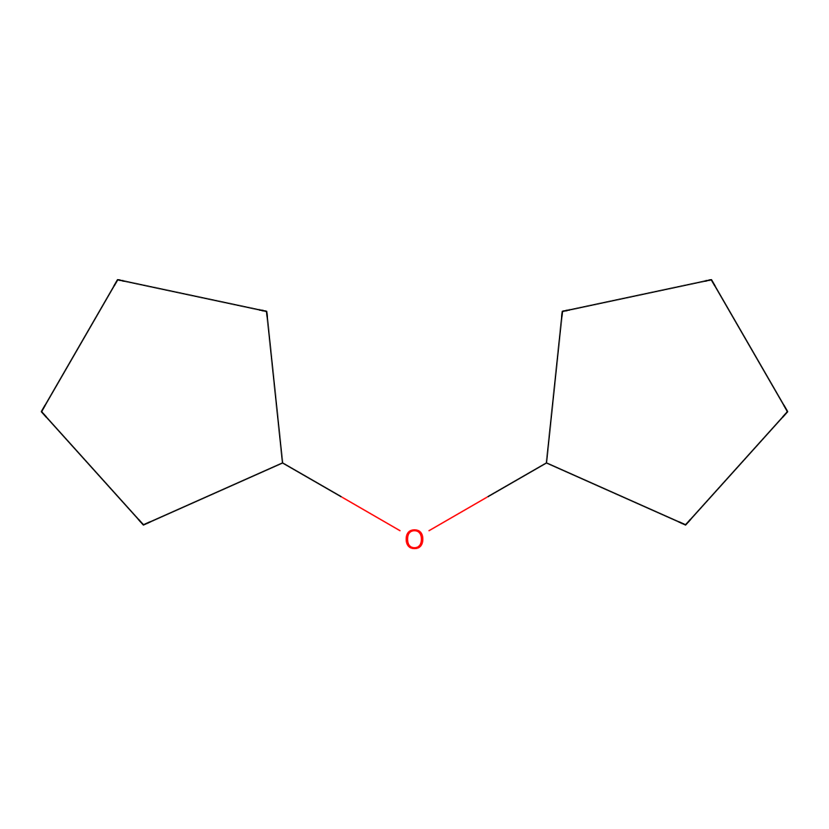 Cyclopentyl ether molecular structure, CAS 10137-73-2