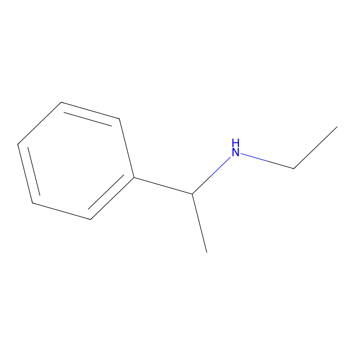 N-Ethyl-alpha-methylbenzenemethanamine molecular structure, CAS 10137-87-8