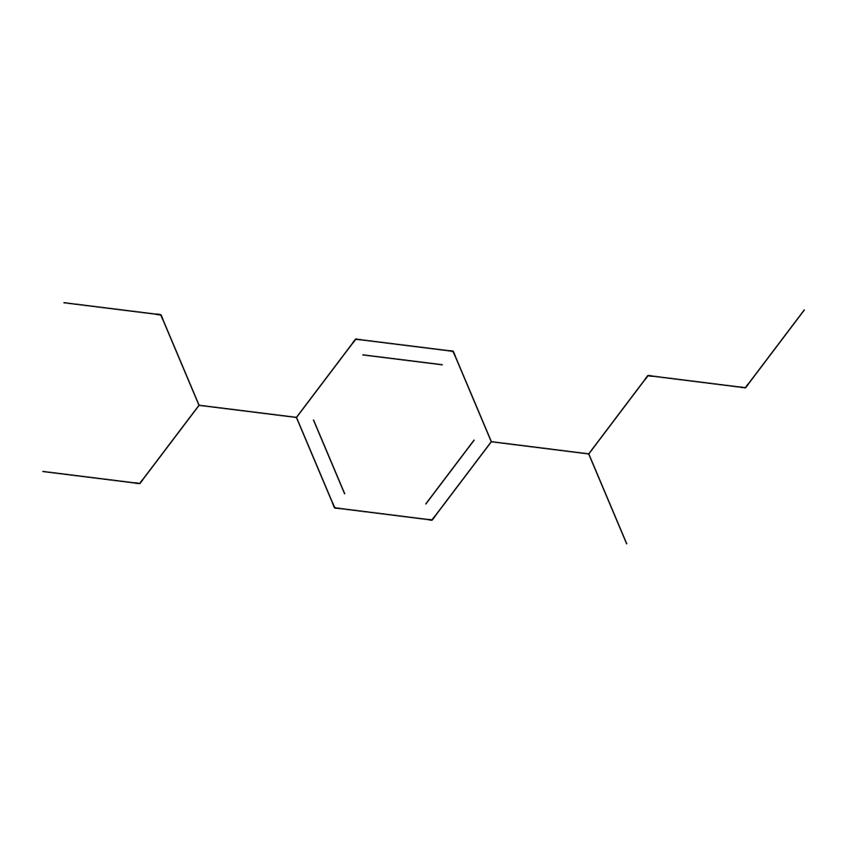 1-(2-Pentyl)-4-(3-pentyl)benzene molecular structure, CAS 101371-20-4