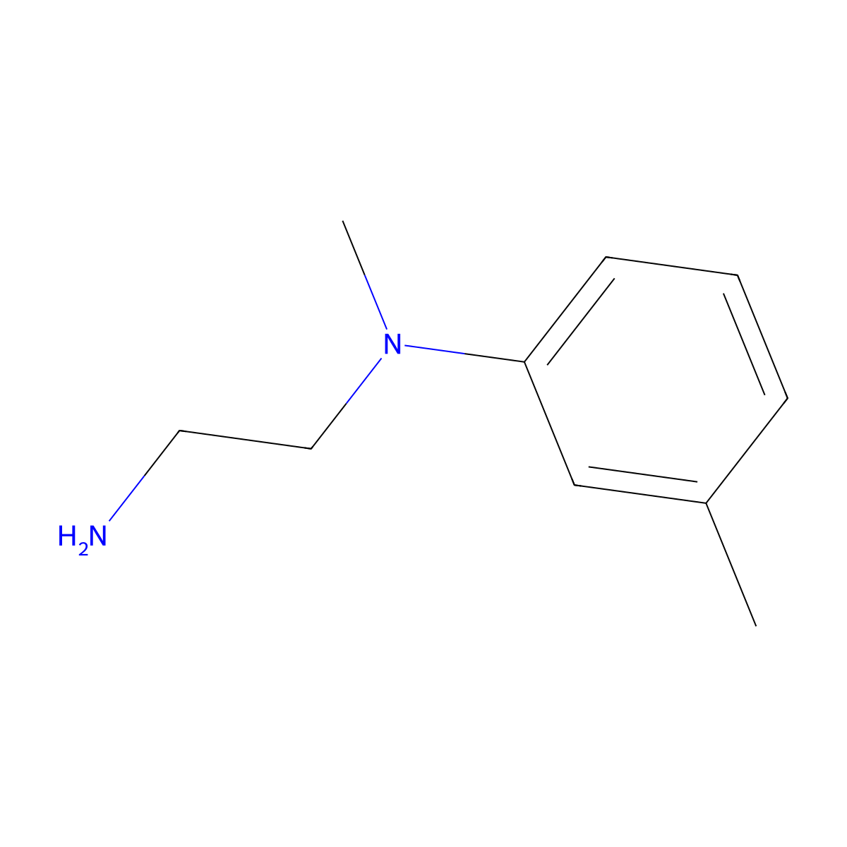 N-(2-aminoethyl)-N,3-dimethylaniline molecular structure, CAS 101374-10-1