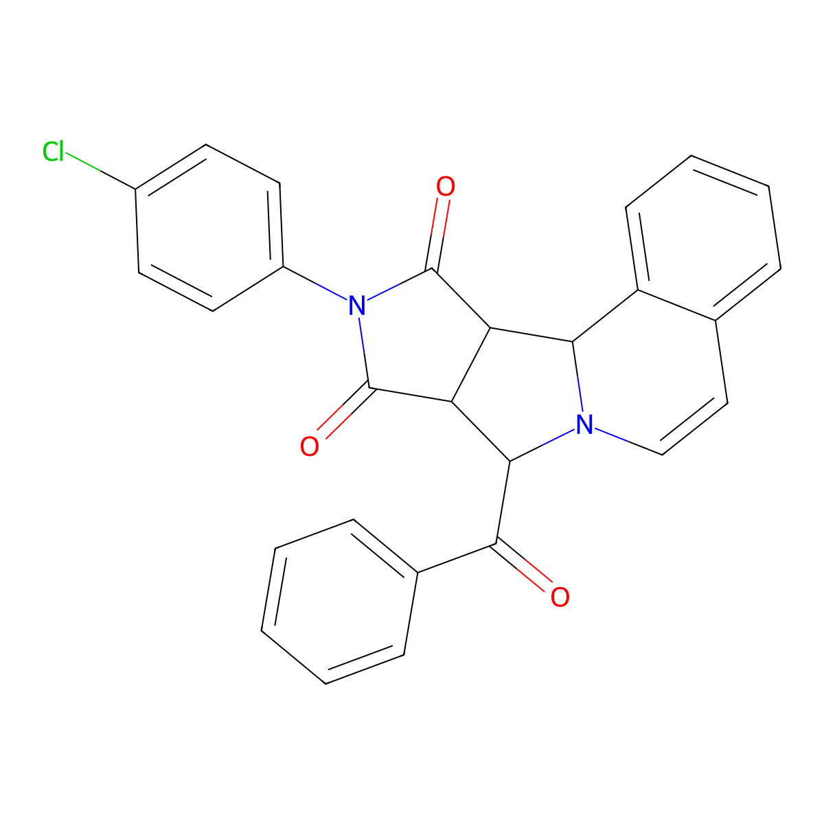 (1S,11S,12R,16S)-11-benzoyl-14-(4-chlorophenyl)-10,14-diazatetracyclo[8.6.0.02,7.012,16]hexadeca-2,4,6,8-tetraene-13,15-dione molecular structure, CAS 1013751-22-8