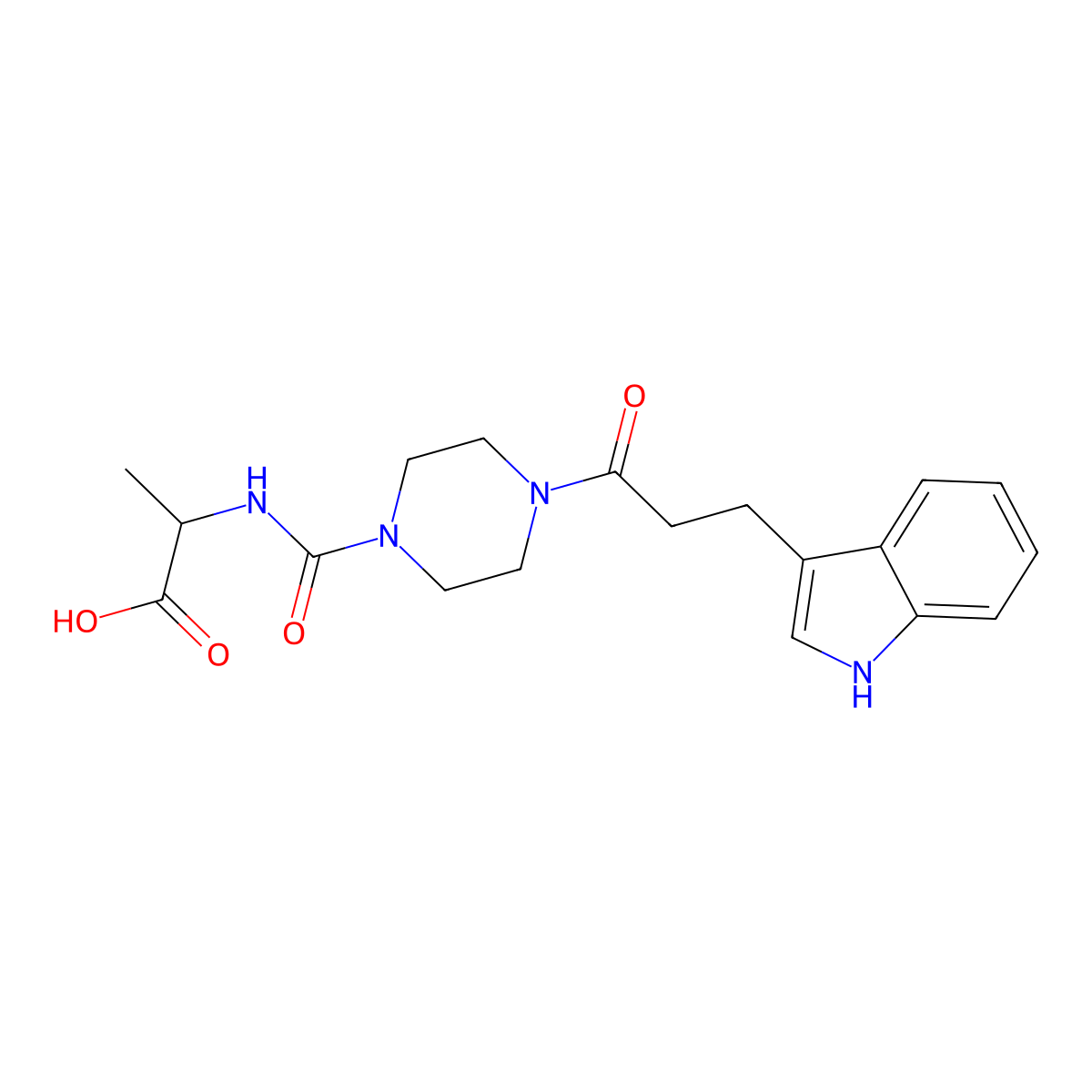 N-({4-[3-(1H-indol-3-yl)propanoyl]piperazin-1-yl}carbonyl)-L-alanine molecular structure, CAS 1013751-53-5