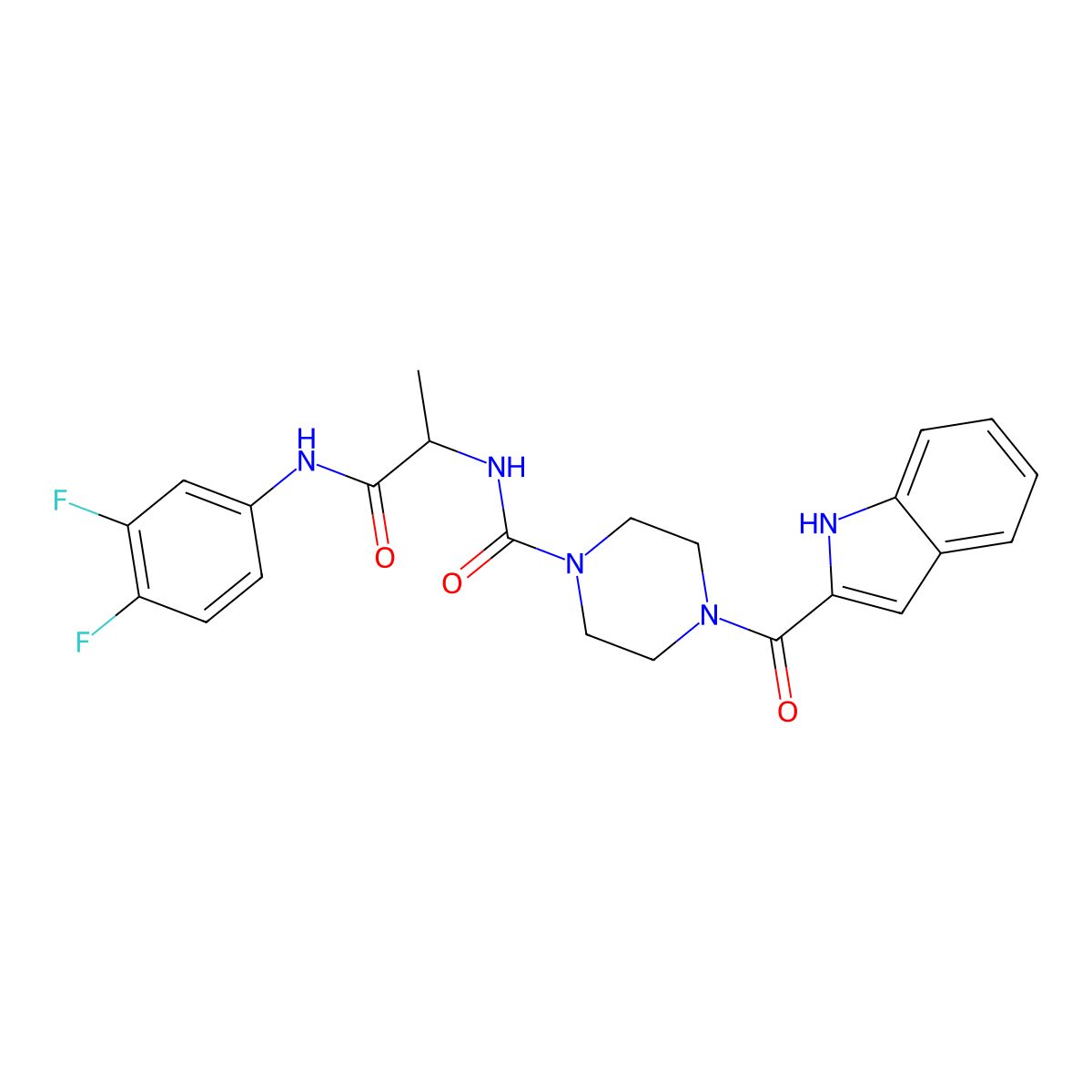 C23H23F2N5O3 molecular structure, CAS 1013753-32-6