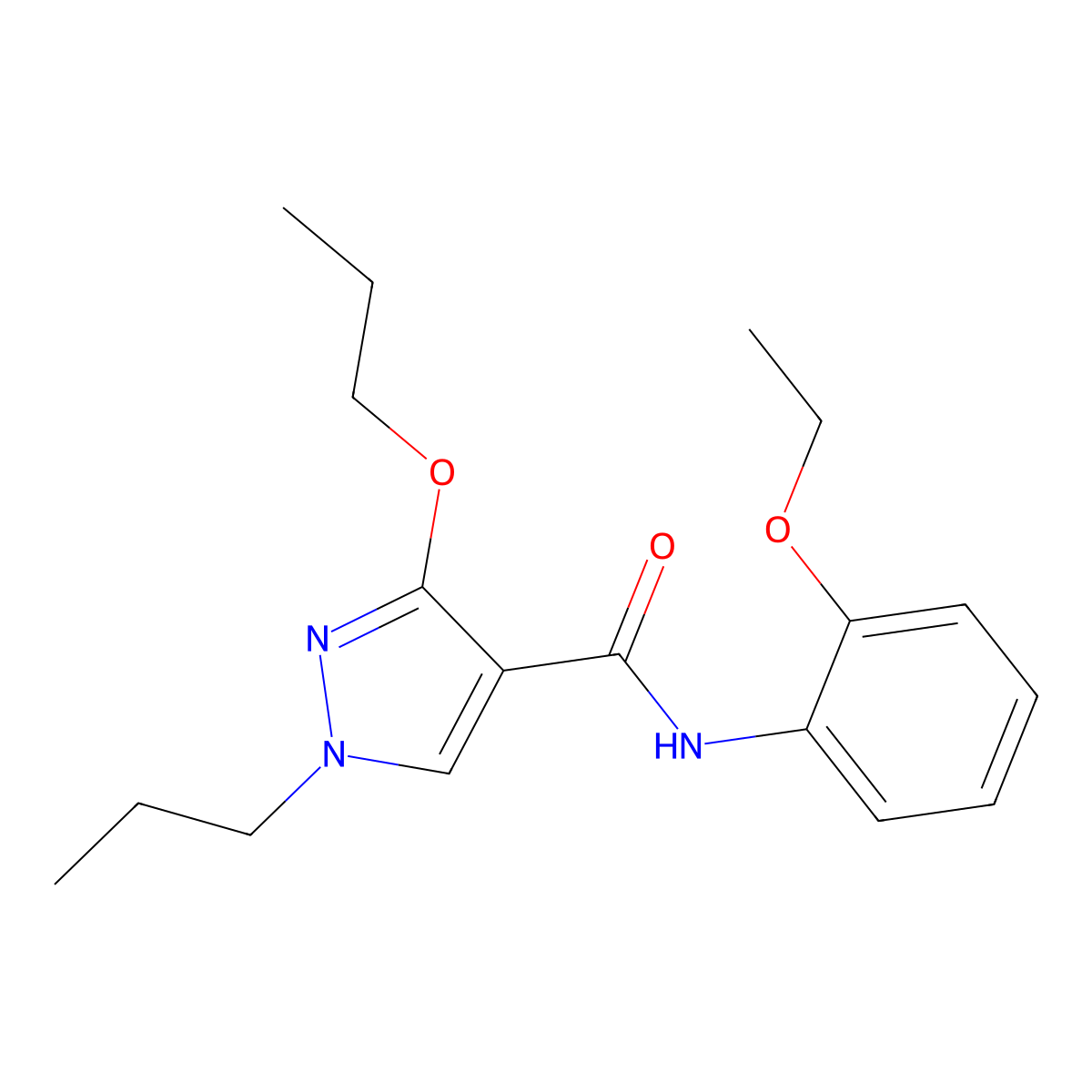 N-(2-ethoxyphenyl)-3-propoxy-1-propyl-1H-pyrazole-4-carboxamide molecular structure, CAS 1013765-62-2
