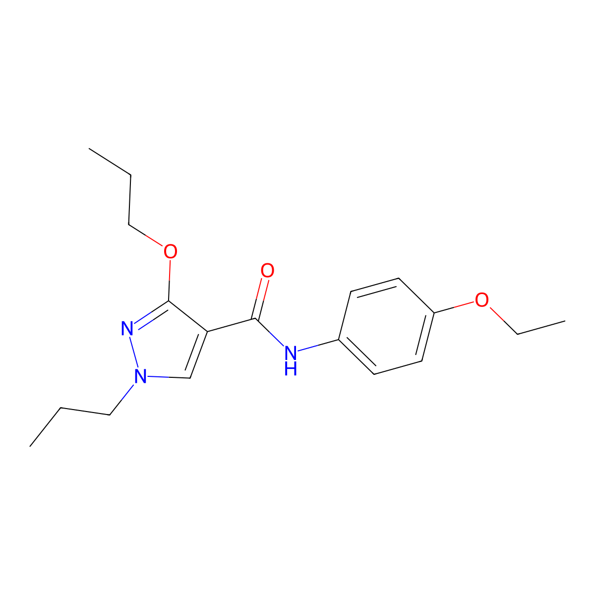 N-(4-ethoxyphenyl)-3-propoxy-1-propyl-1H-pyrazole-4-carboxamide molecular structure, CAS 1013765-63-3