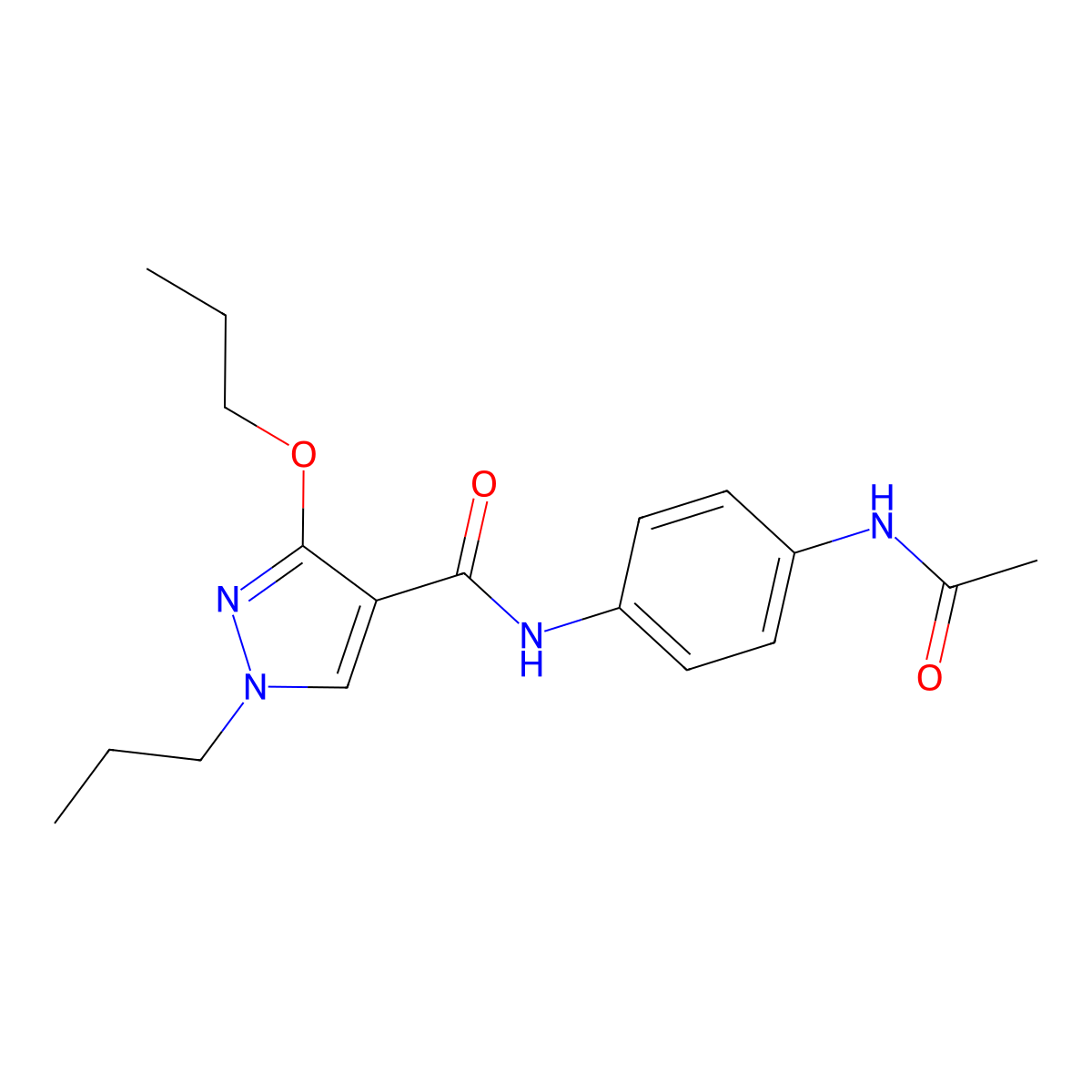 N-(4-acetamidophenyl)-3-propoxy-1-propyl-1H-pyrazole-4-carboxamide molecular structure, CAS 1013766-14-7