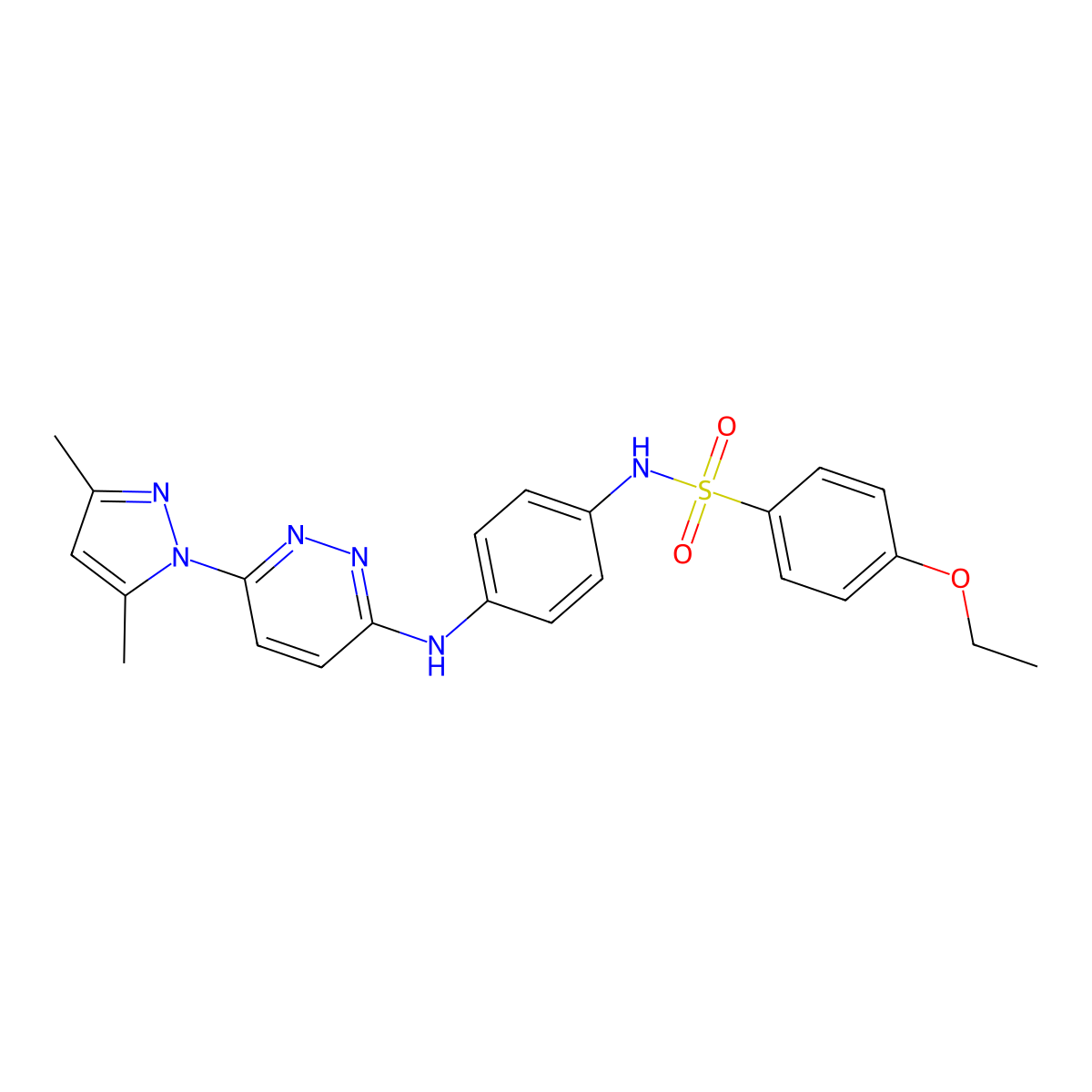 N-(4-((6-(3,5-dimethyl-1H-pyrazol-1-yl)pyridazin-3-yl)amino)phenyl)-4-ethoxybenzenesulfonamide molecular structure, CAS 1013769-86-2