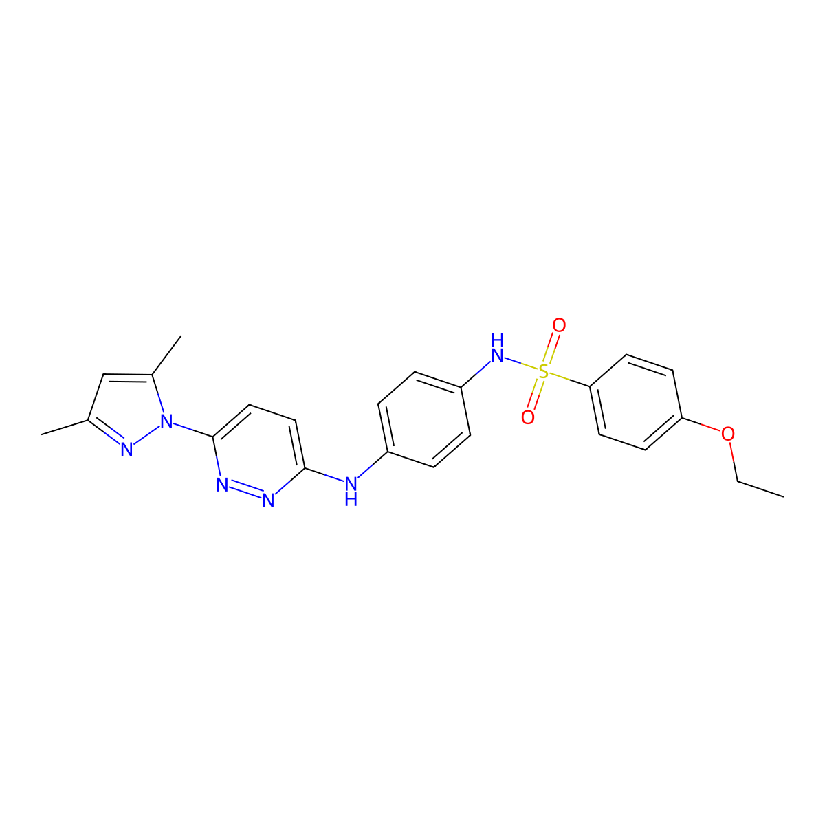 N-(4-((6-(3,5-dimethyl-1H-pyrazol-1-yl)pyridazin-3-yl)amino)phenyl)-4-ethoxybenzenesulfonamide molecular structure, CAS 1013769-86-2