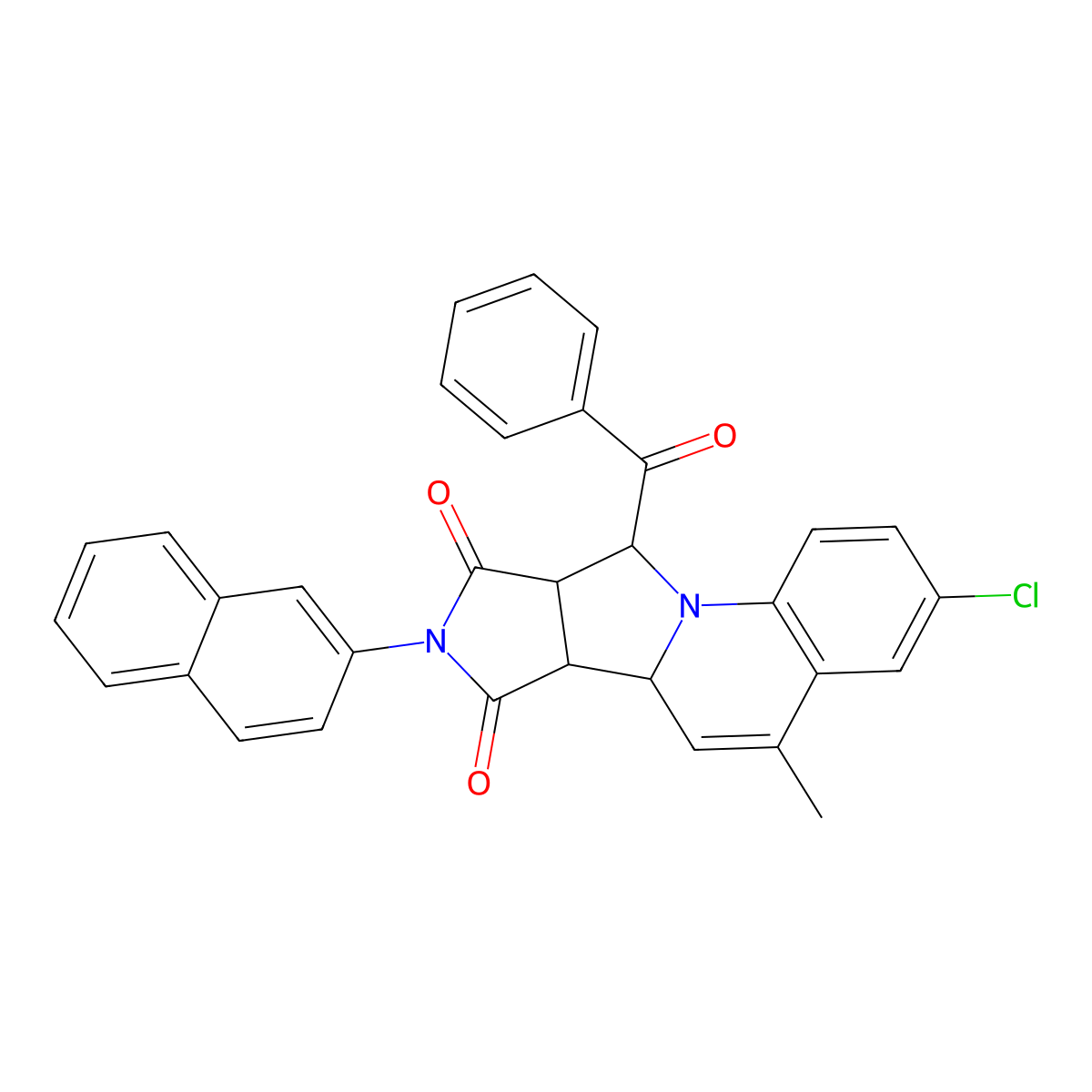 (10S,11R,15S,16R)-16-benzoyl-5-chloro-8-methyl-13-naphthalen-2-yl-1,13-diazatetracyclo[8.6.0.02,7.011,15]hexadeca-2,4,6,8-tetraene-12,14-dione molecular structure, CAS 1013771-04-4