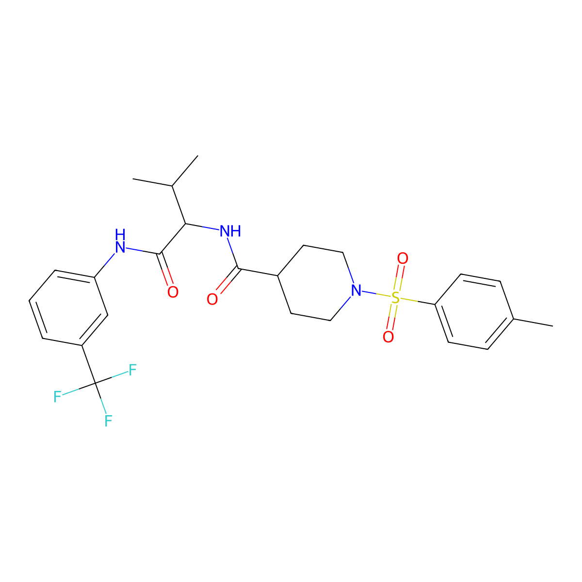 C25H30F3N3O4S molecular structure, CAS 1013793-05-9