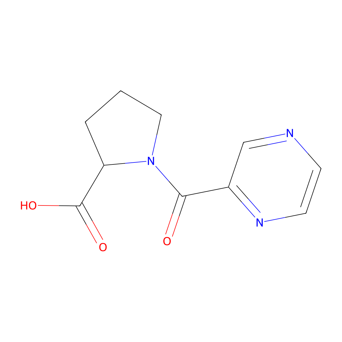 1-(Pyrazine-2-carbonyl)pyrrolidine-2-carboxylic acid molecular structure, CAS 1013794-47-2