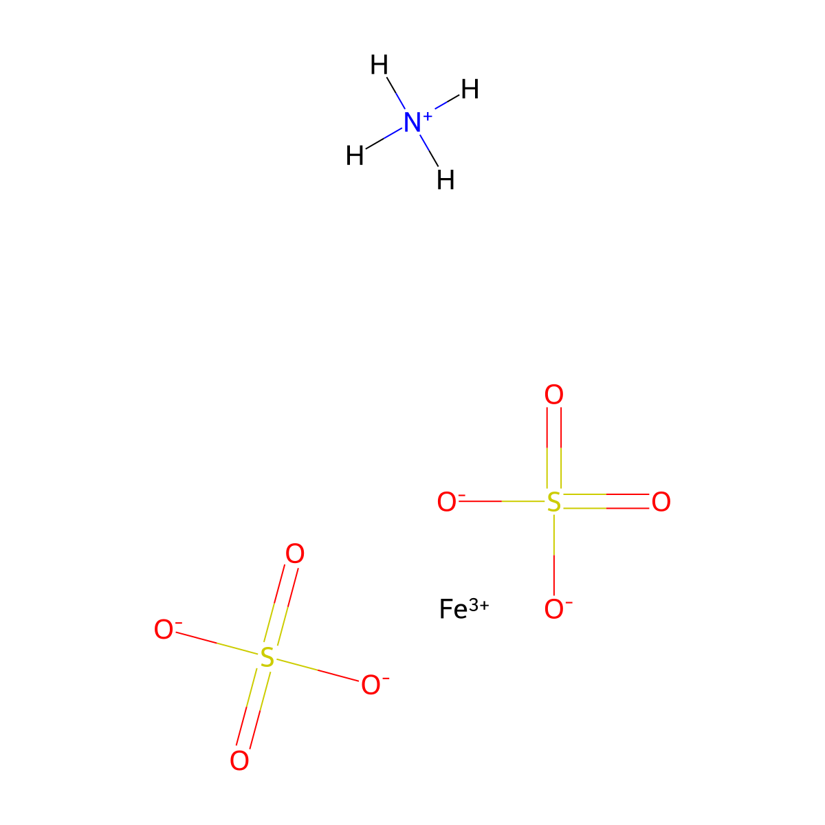 Ammonium ferric sulfate molecular structure, CAS 10138-04-2