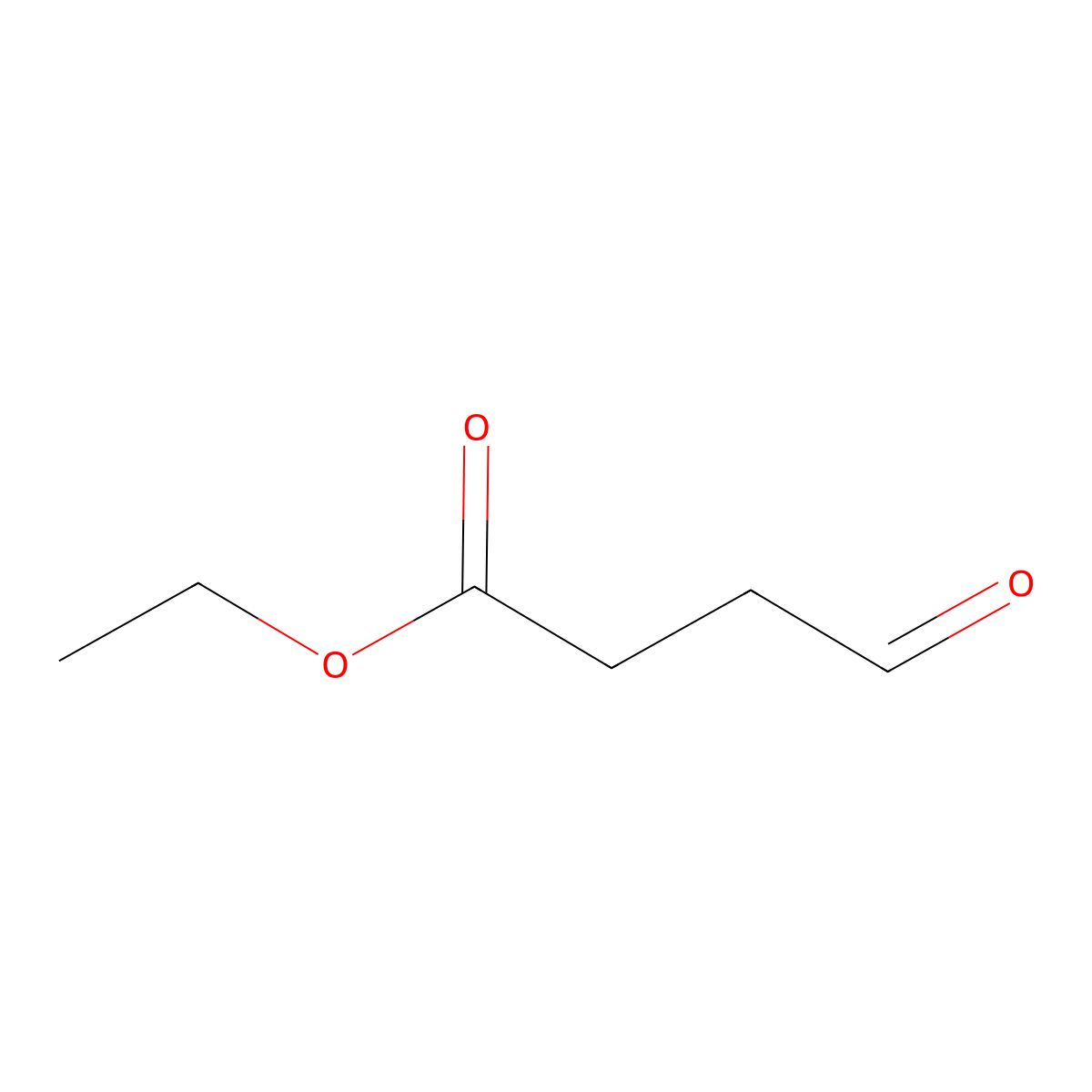 Ethyl 4-oxobutanoate molecular structure, CAS 10138-10-0