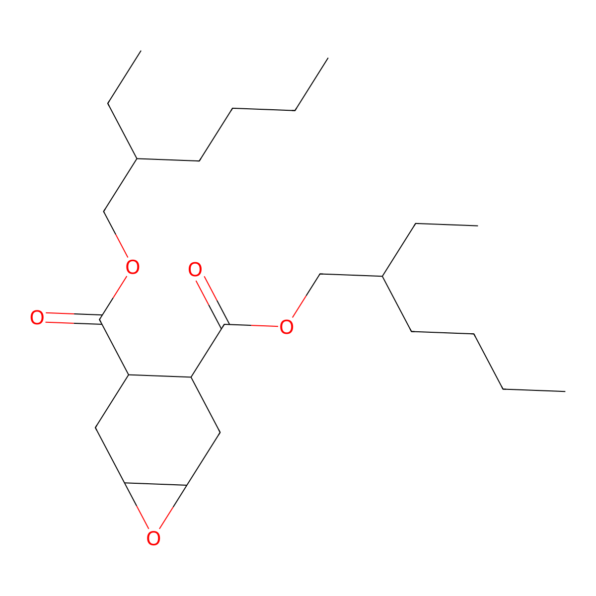 Bis(2-ethylhexyl)-4,5-epoxycyclohexane-1,2-dicarboxylate molecular structure, CAS 10138-36-0