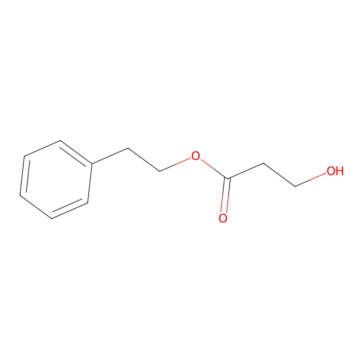 2-Phenylethyl 3-hydroxypropanoate molecular structure, CAS 10138-63-3
