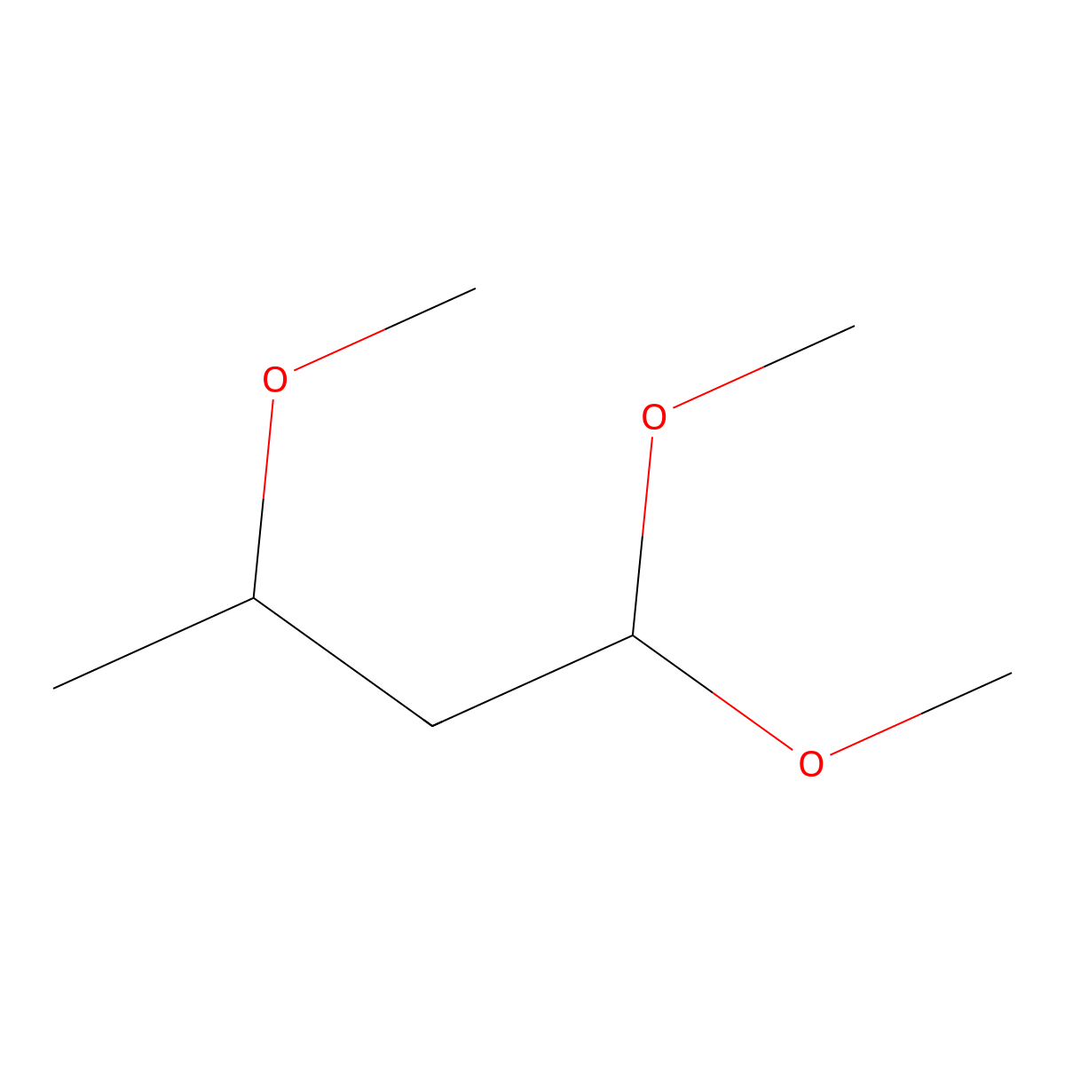 1,1,3-Trimethoxybutane molecular structure, CAS 10138-89-3