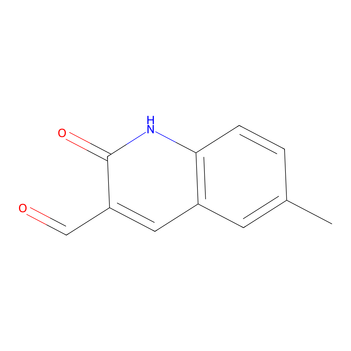 6-Methyl-2-oxo-1,2-dihydroquinoline-3-carbaldehyde molecular structure, CAS 101382-53-0