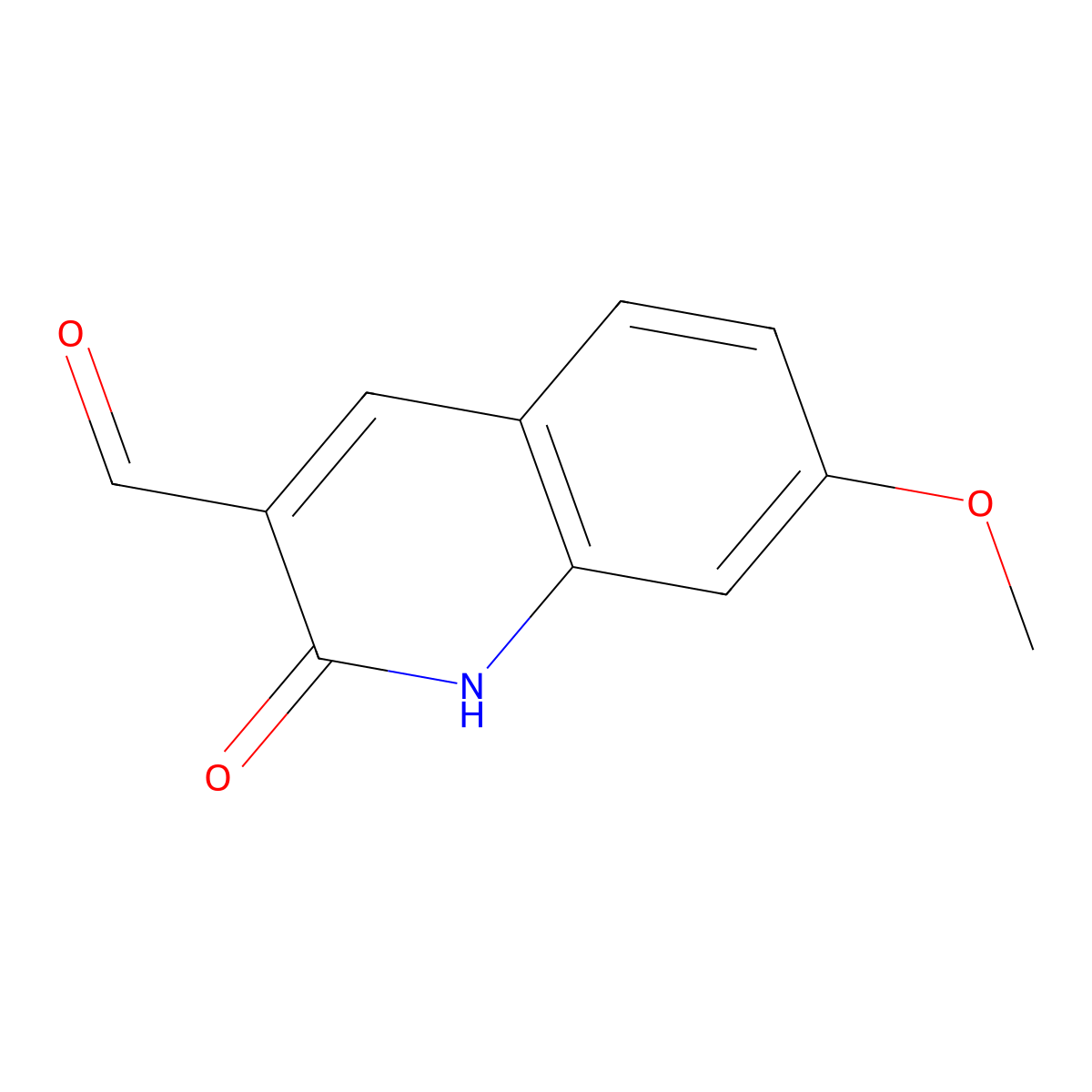 2-Hydroxy-7-methoxyquinoline-3-carbaldehyde molecular structure, CAS 101382-55-2