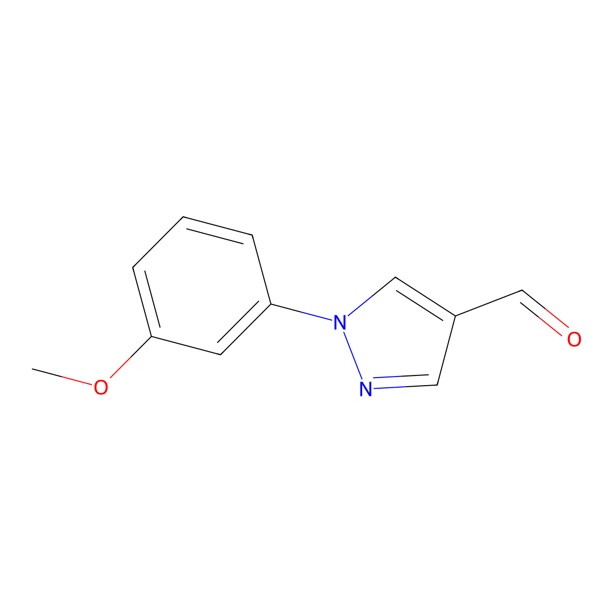 1-(3-methoxyphenyl)-1H-pyrazole-4-carbaldehyde molecular structure, CAS 1013835-89-6