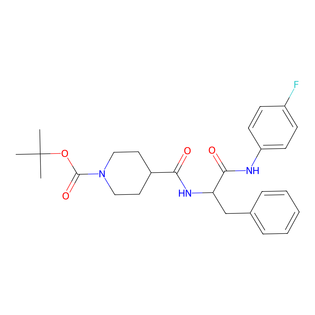 tert-butyl 4-[[(2S)-1-(4-fluoroanilino)-1-oxo-3-phenylpropan-2-yl]carbamoyl]piperidine-1-carboxylate molecular structure, CAS 1013836-47-9