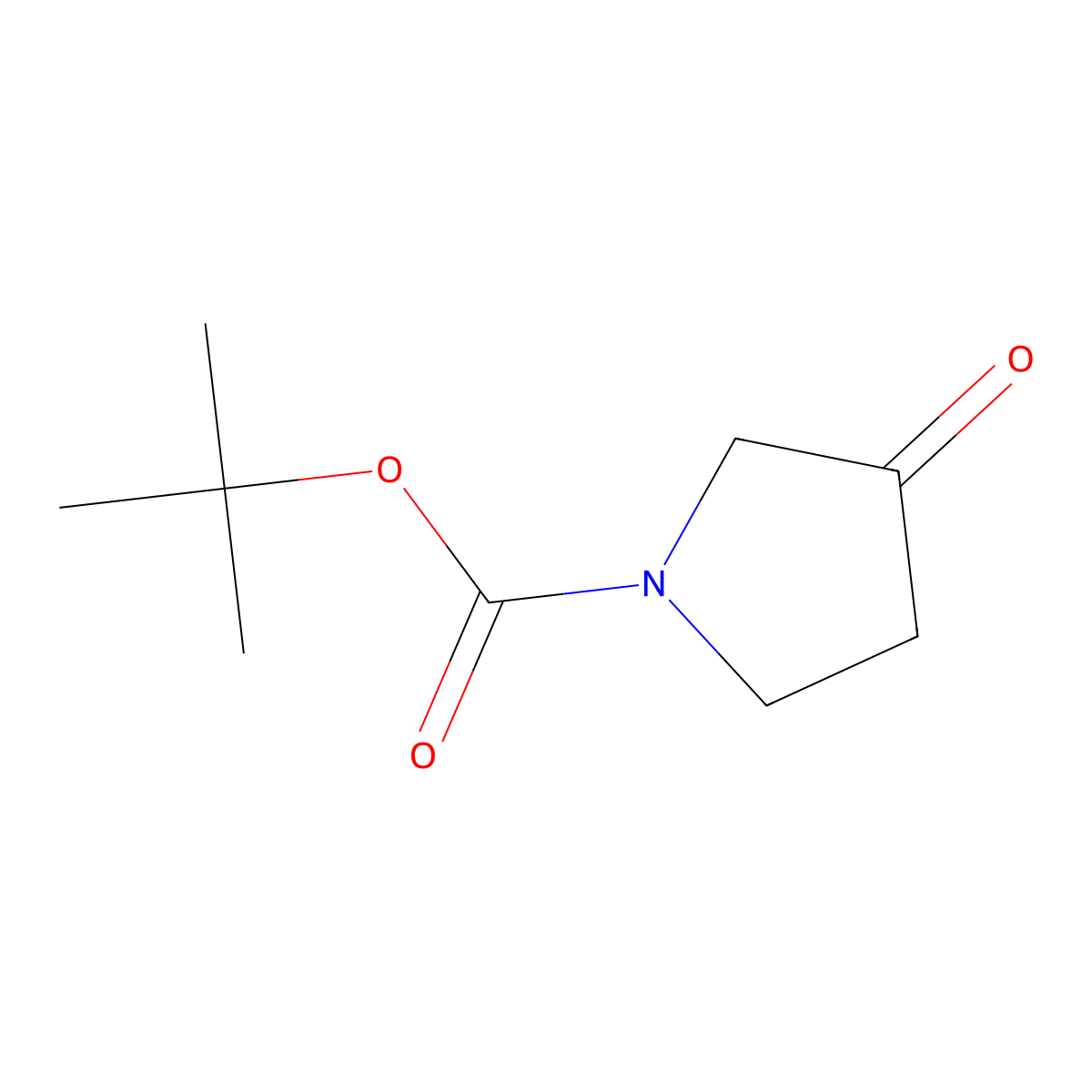 Tert-butyl 3-oxopyrrolidine-1-carboxylate molecular structure, CAS 101385-93-7