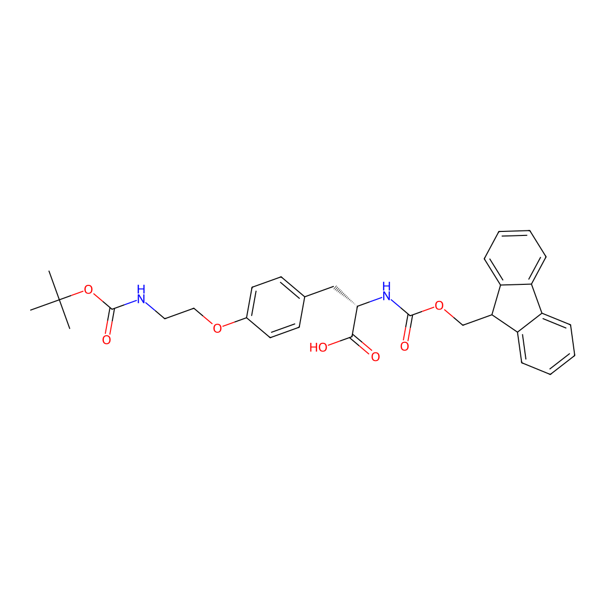 Fmoc-4-(2-(boc-amino)ethoxy)-L-phenylalanine molecular structure, CAS 1013883-02-7