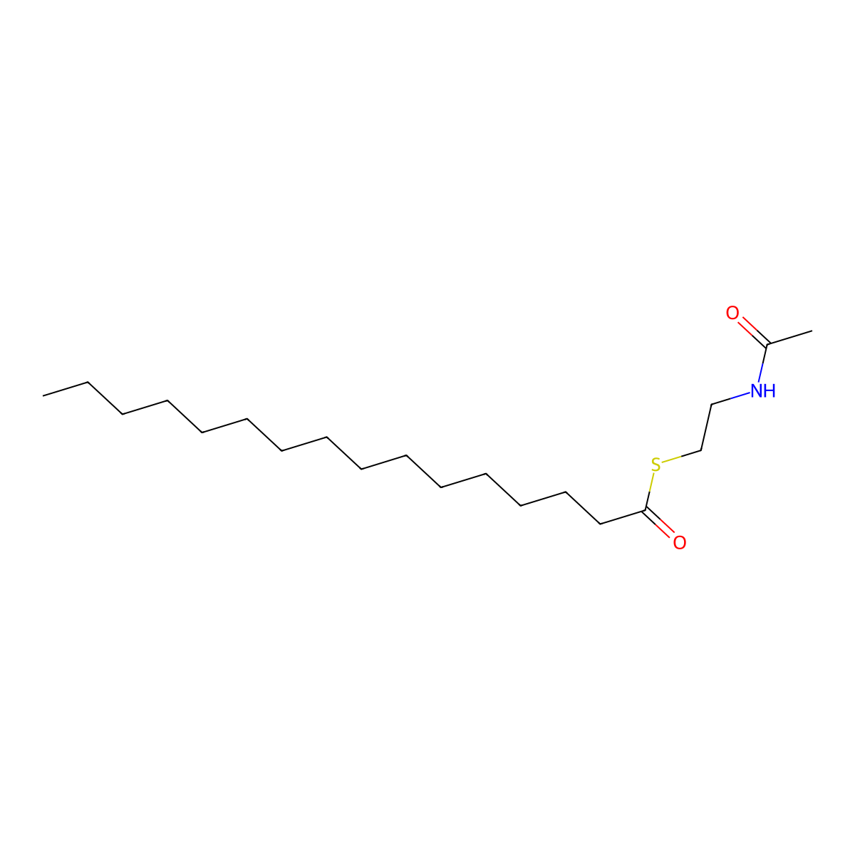 S-(2-Acetamidoethyl) hexadecanethioate molecular structure, CAS 1013906-51-8