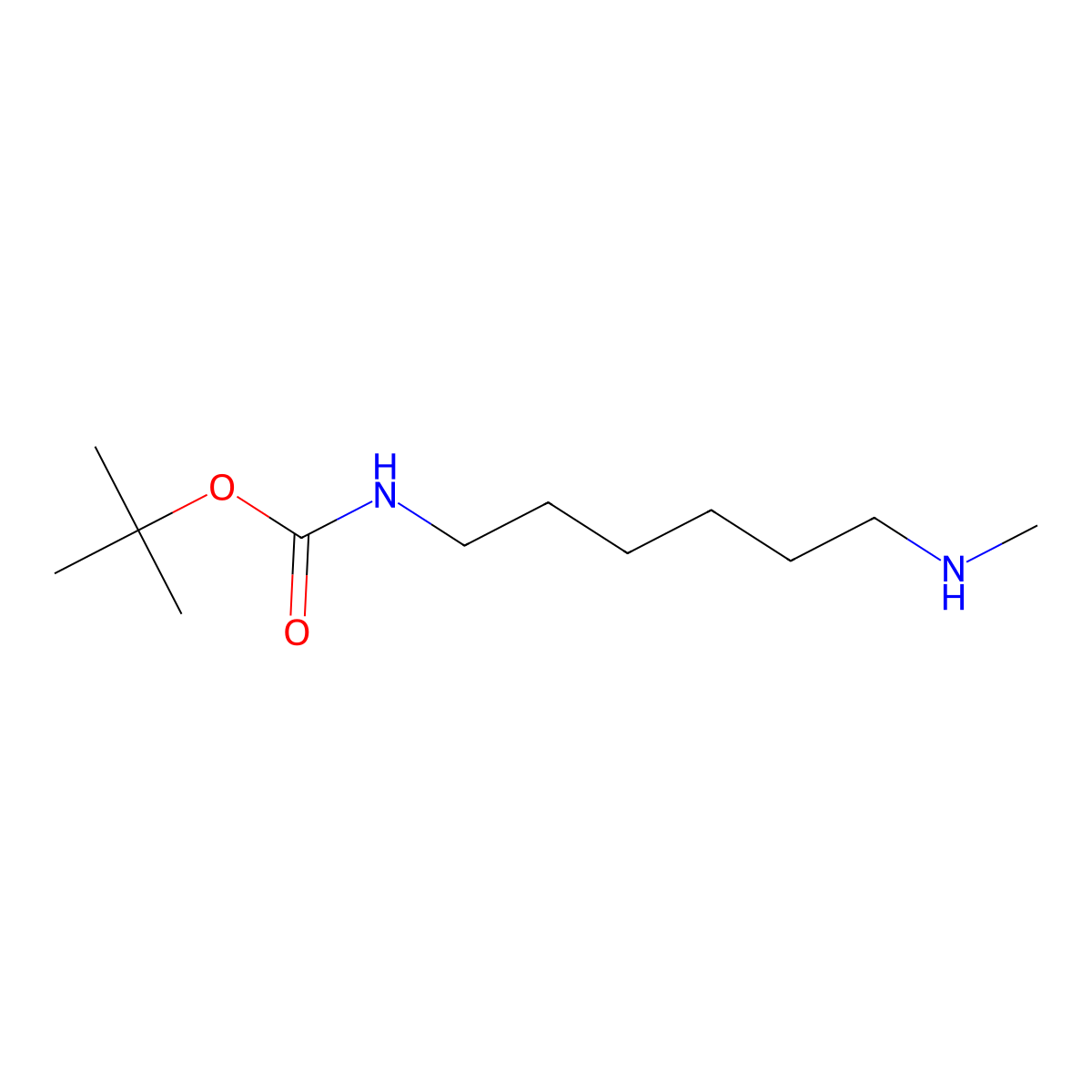 tert-butyl N-[6-(methylamino)hexyl]carbamate molecular structure, CAS 1013915-06-4