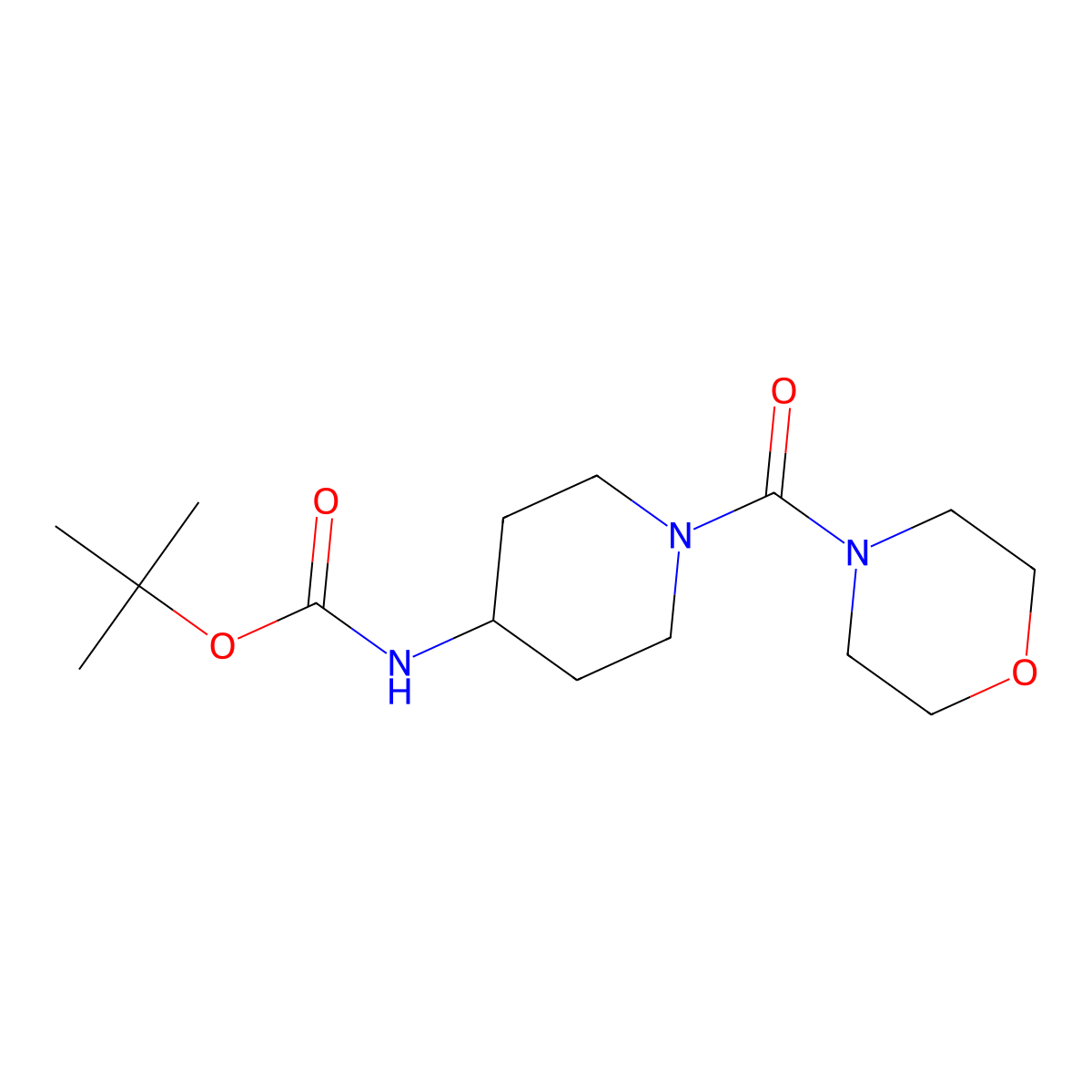tert-Butyl 1-(morpholine-4-carbonyl)piperidin-4-ylcarbamate molecular structure, CAS 1013920-83-6