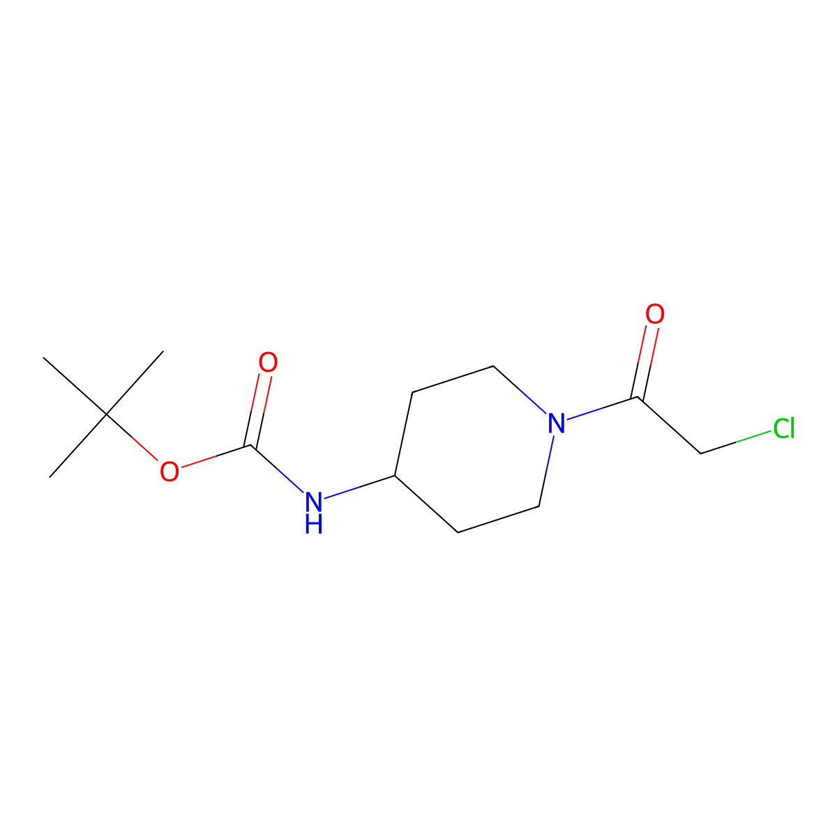 [1-(2-Chloro-acetyl)-piperidin-4-yl]-carbamic acid tert-butyl ester molecular structure, CAS 1013921-00-0