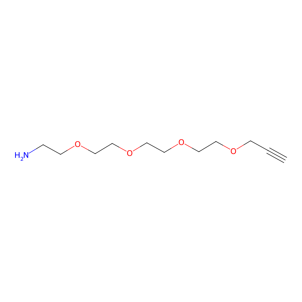 3,6,9,12-Tetraoxapentadec-14-yn-1-amine molecular structure, CAS 1013921-36-2